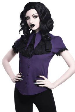 Meave Ruffle Blouse [PLUM] - Resurrect