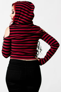 Cause Of Death Knit Top [BLACK/BLOOD] - Resurrect