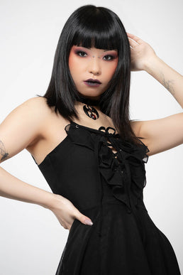 Anshee Lace-Up Dress - Resurrect