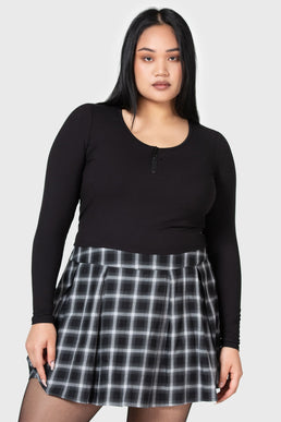 Plus size black mini skirt best sale