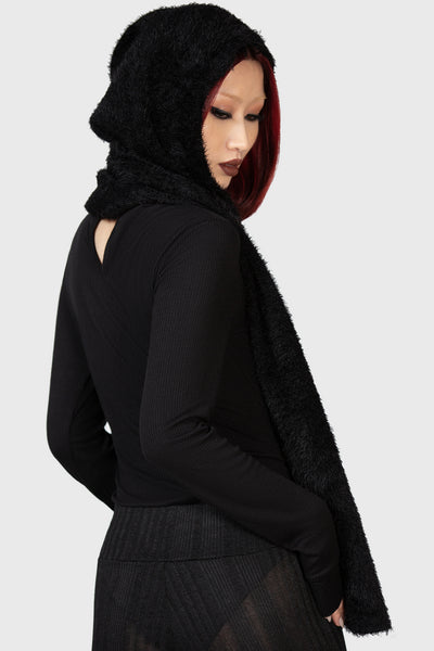 Ashen Hooded Scarf | Killstar