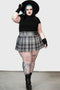 Bat Girl Skirt [GREY TARTAN]