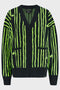 Beetlejuice Beetlejuice Beetlejuice Intarsia Cardigan [PLUS]