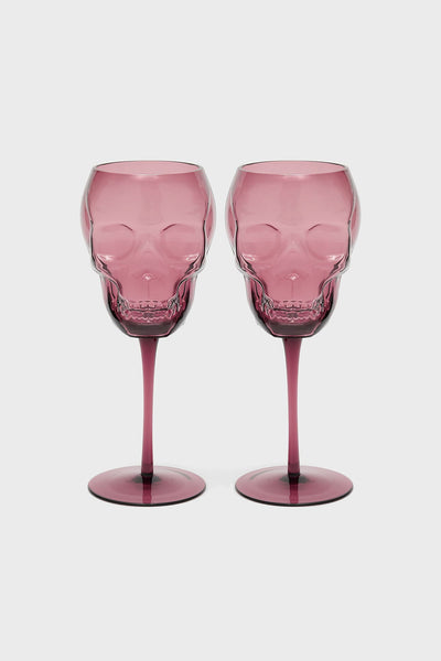 Cranium Wine Glasses [PLUM]