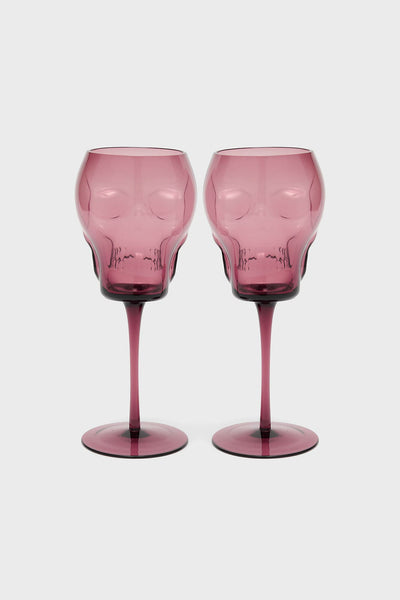 Cranium Wine Glasses [PLUM]