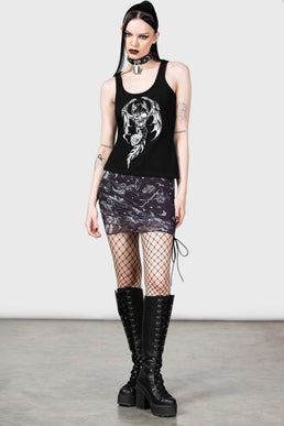 Dazed Skull Mini Skirt - Resurrect