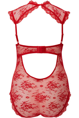 Dark Desire Lace Bodysuit [SCARLET]