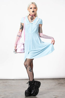 Every Mourning Collar Dress [PASTEL BLUE] - Resurrect