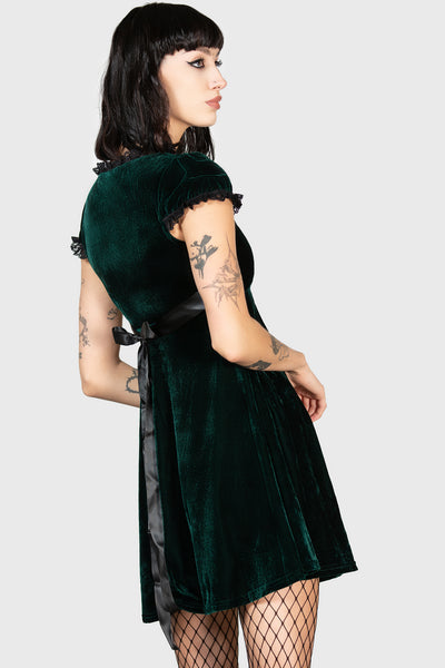 Heather Babydoll Dress EMERALD Killstar