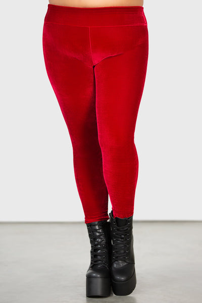 Plus size crushed velvet leggings hotsell