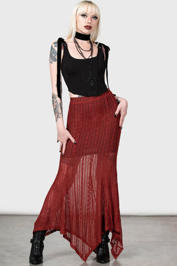 Juliet's Betrayal Maxi Skirt [RED] - Resurrect