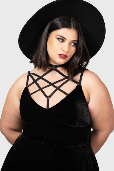 Plus size velvet skater dress hotsell