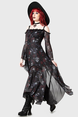 Mystic Meadow Mesh Maxi Dress - Resurrect