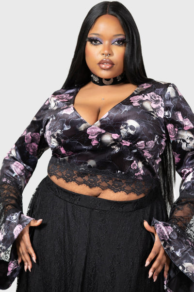 Naomi Long Sleeve Top [BLACK/PINK]