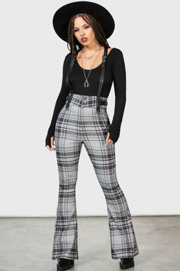 Prophet Of Doom Suspender Trousers [GREY TARTAN] - Resurrect