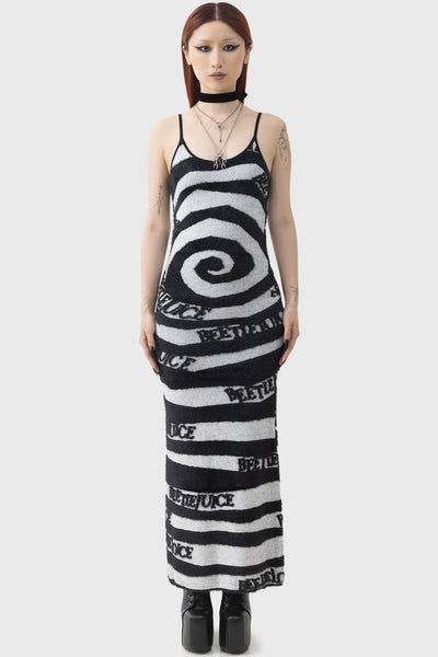 Vertigo Spiral Knitted Maxi Dress