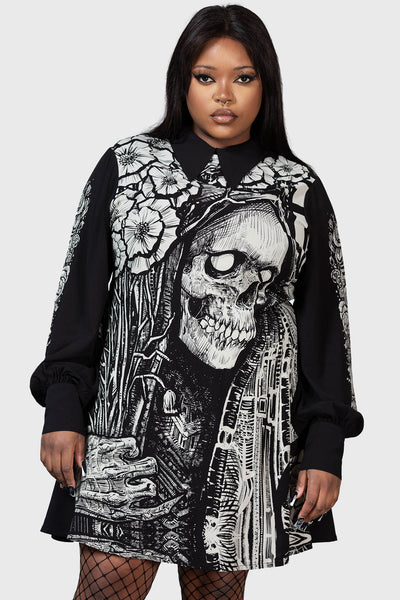 Plus size sale skull dress