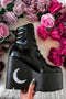 Diana Crescent Wedge Boots [BLACK HOLOGRAPHIC]