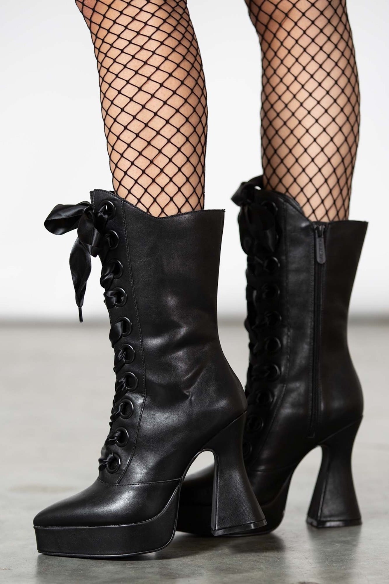 Gothic lace 2024 up boots