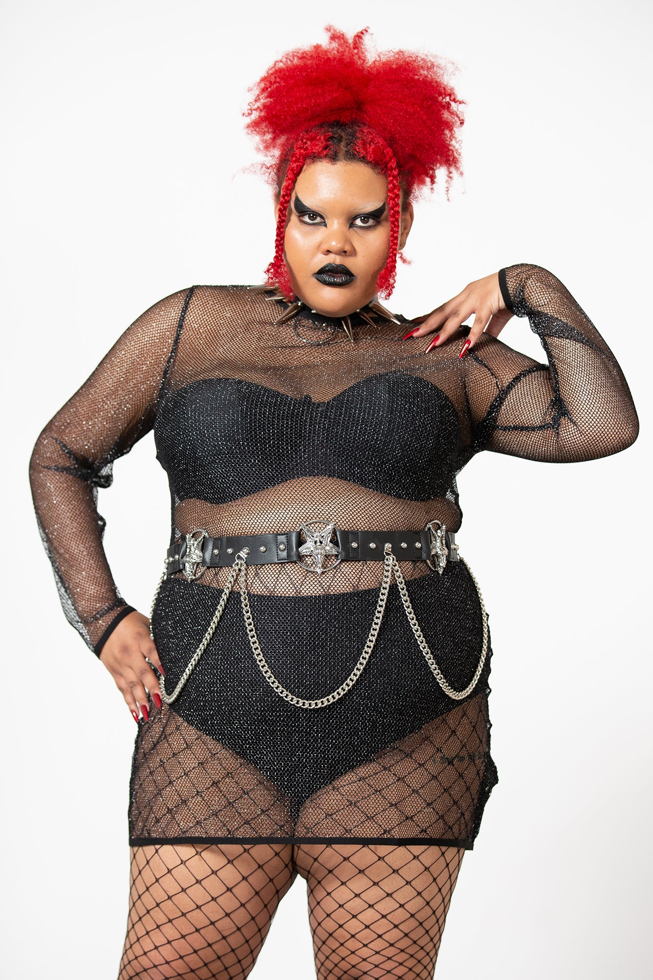 Plus size shop fishnet outfit