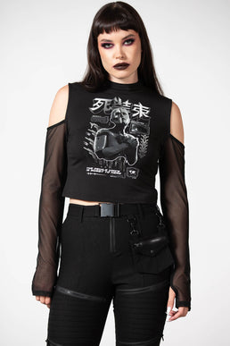 Devil's Voice Cold Shoulder Top