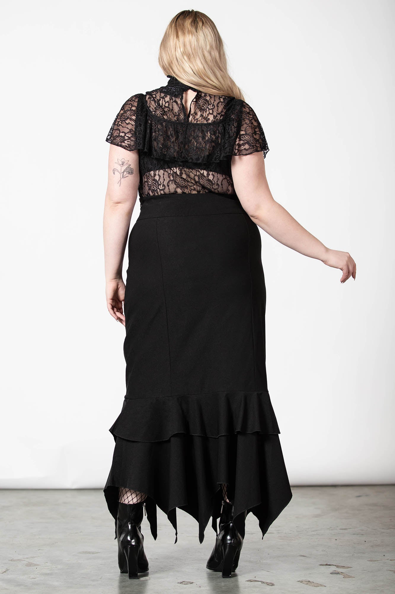 Plus size lace maxi skirt sale