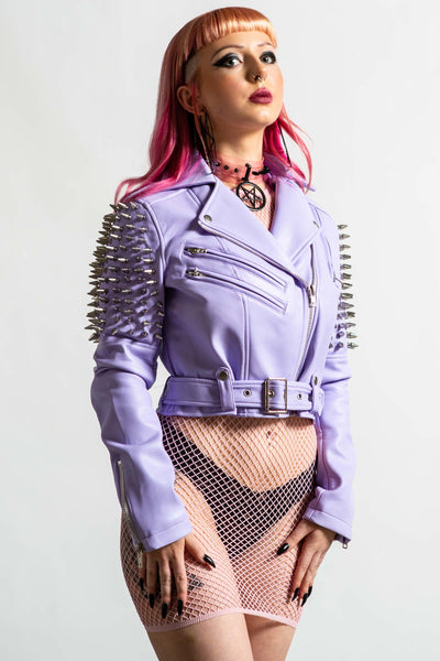 Killstar pink deals leather jacket