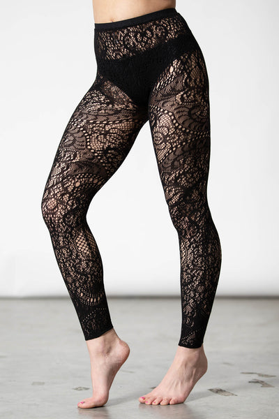 Soft and Stylish Lacy Knit Leggings - Perfect for Fall and Winter