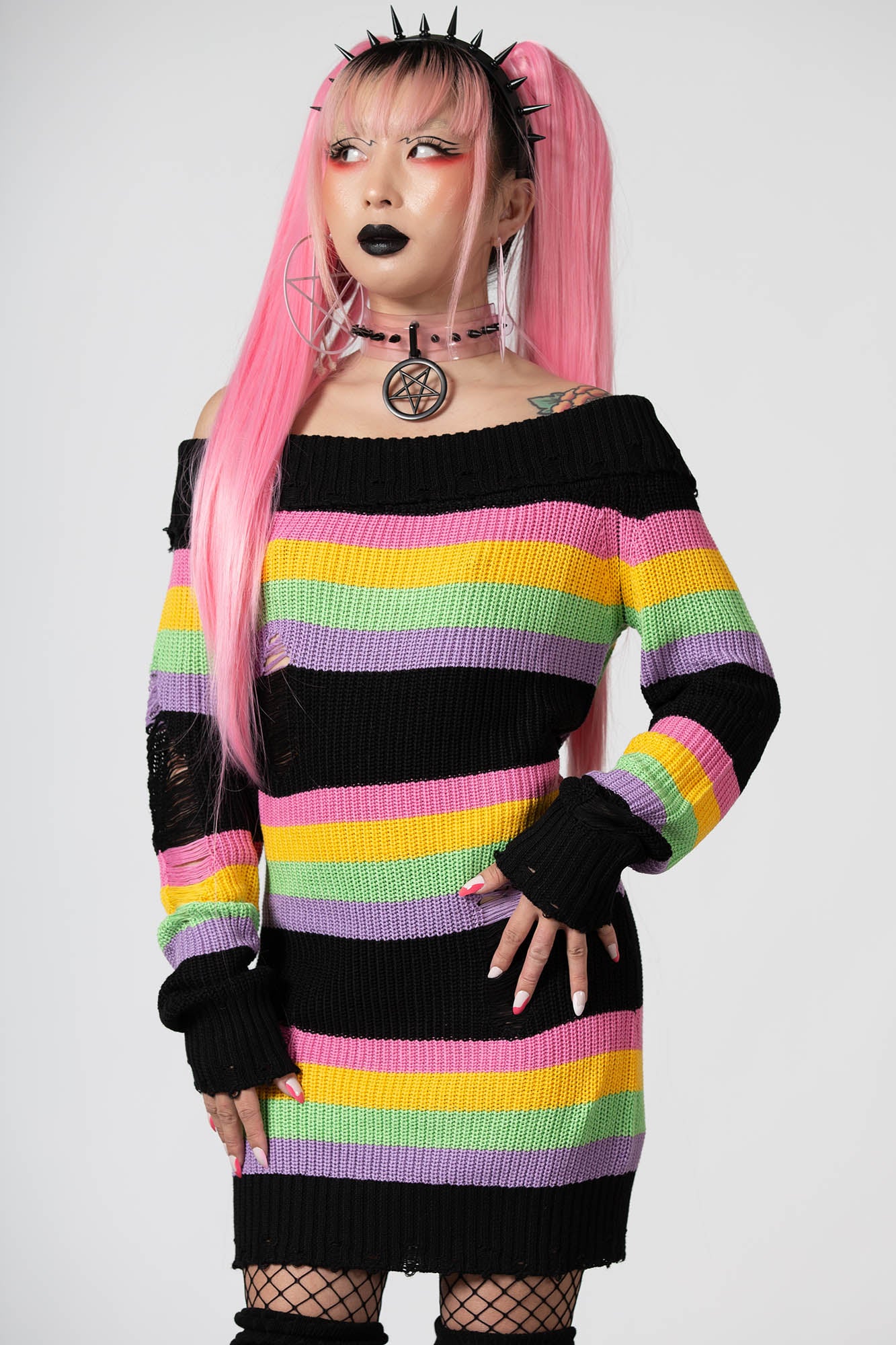 Good Vibes Knit Sweater Dress