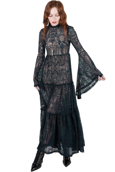 Hecate Lace Maxi Dress [Emerald]