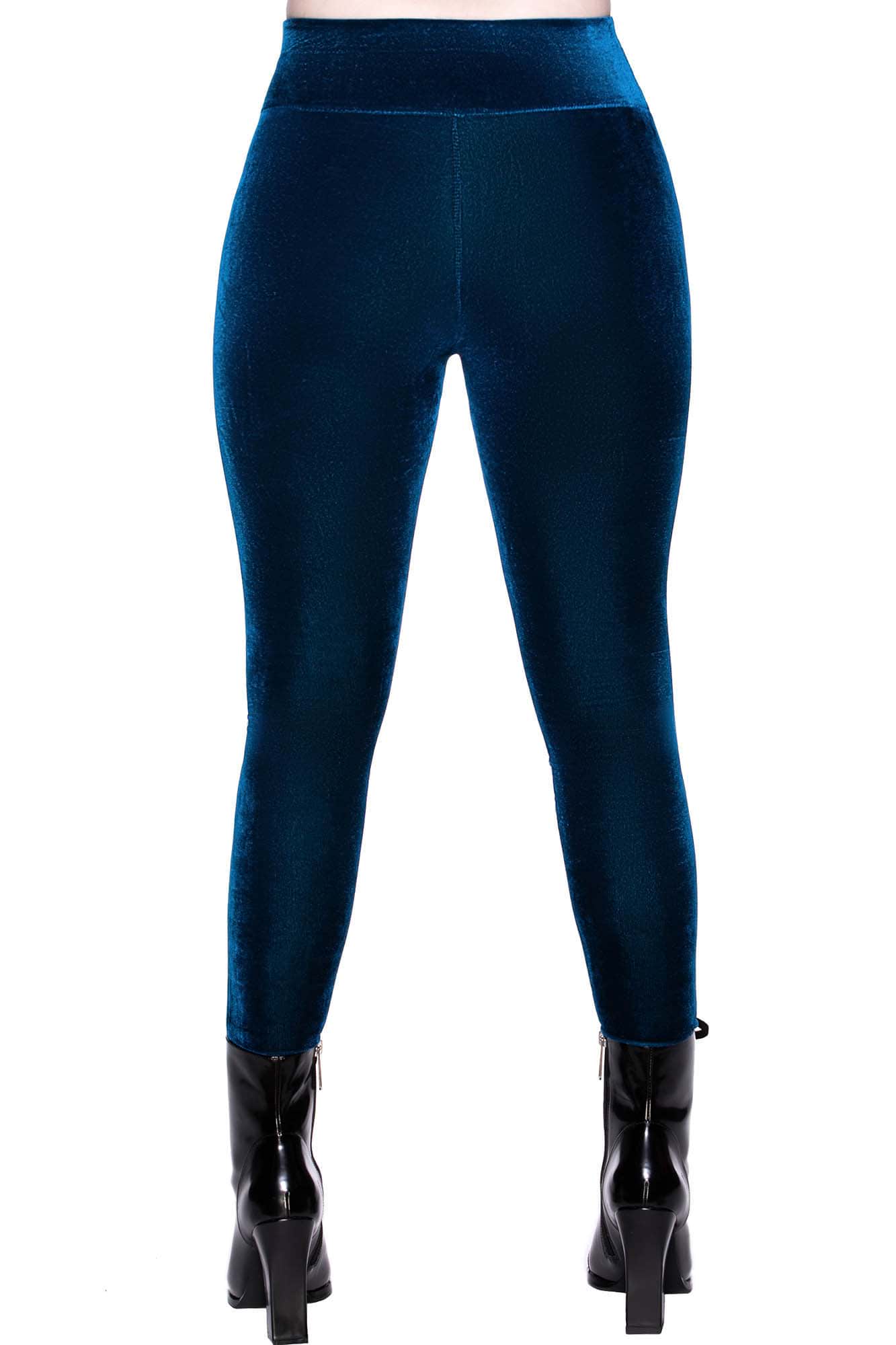 Royal blue shop velvet leggings