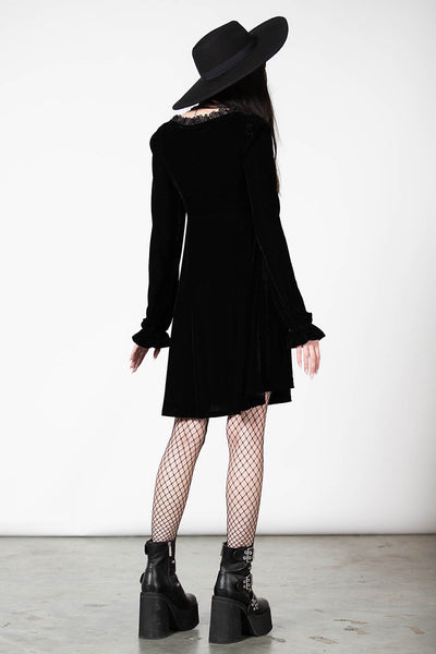 Imperia Long Sleeve Velvet Dress [B] | Killstar