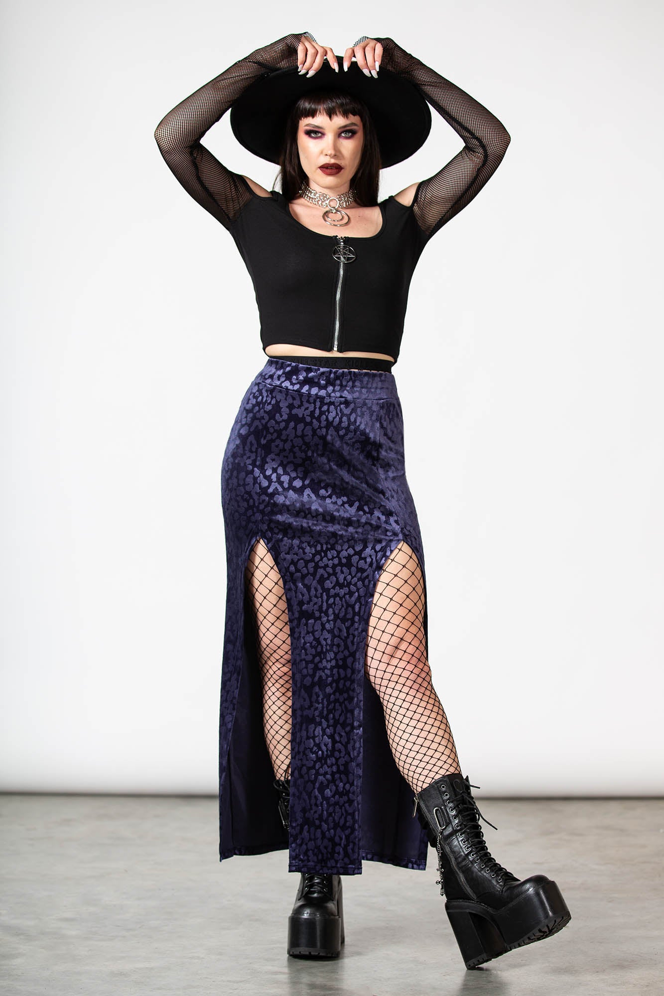 Killstar shop velvet skirt