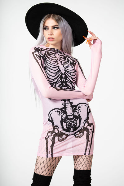 Pink Skeleton Onesie - XS-L left!