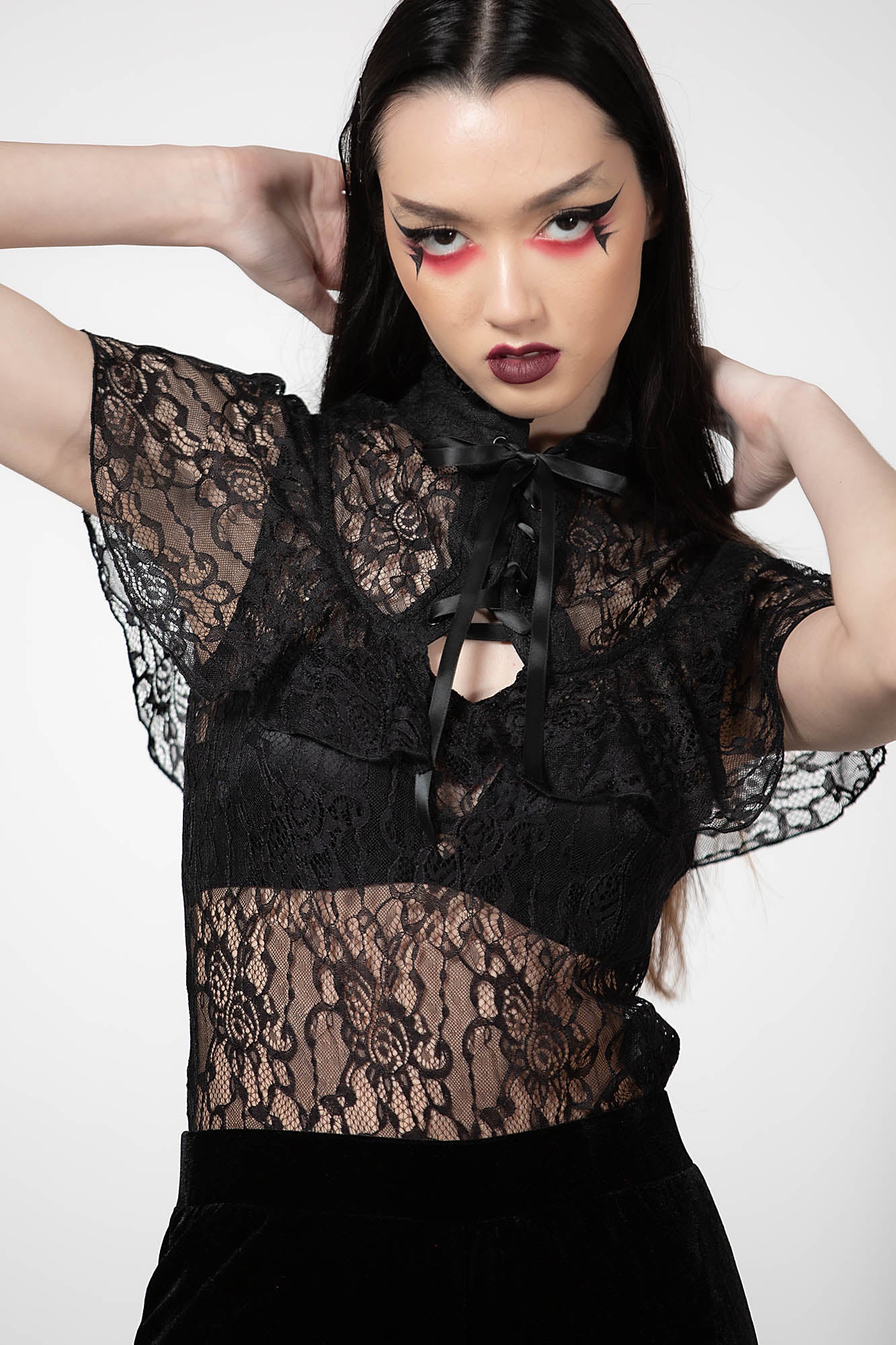 KILLSTAR Lydia Harness Top with Lace